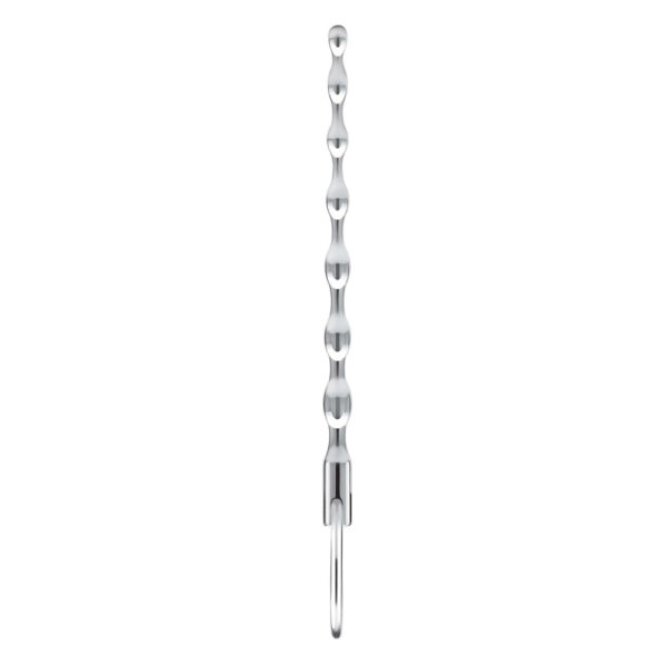 4890808283370 2 4.25" Stainless Steel Ribbed Urethral Sound