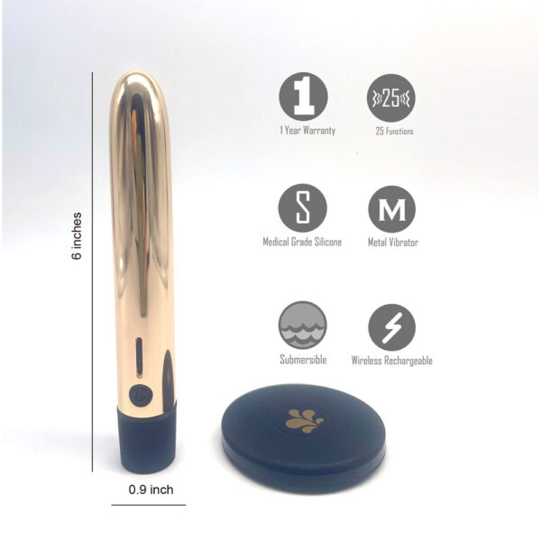 5060311473677 3 Maia Selina QI Charge Wireless Metallic Vibrator