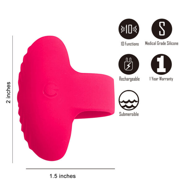 5060311473721 3 Maia Ruby Rechargeable Silicone Vibrating Finger Ring