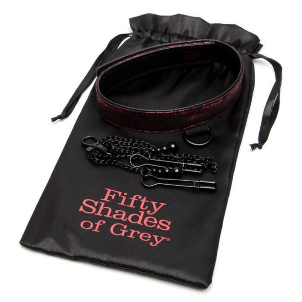 5060897575055 2 Fifty Shades Of Grey Sweet Anticipation Collar Nipple Clamps