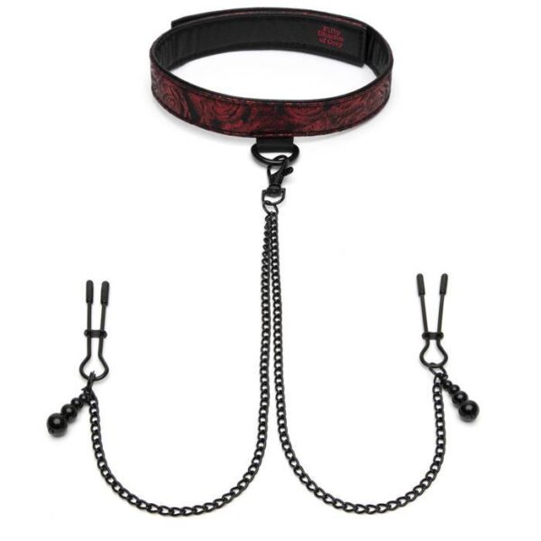 5060897575055 Fifty Shades Of Grey Sweet Anticipation Collar Nipple Clamps