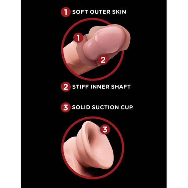 603912766288 3 King Cock Plus 6" Triple Density Cock With Swinging Balls