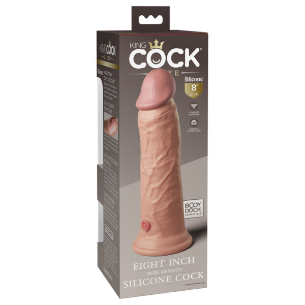 603912769319 3 King Cock Elite 8" Dual Density Silicone Cock Light