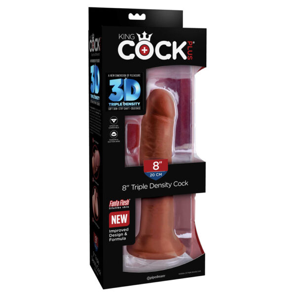 603912770476 King Cock Plus 8" Triple Density Cock Brown