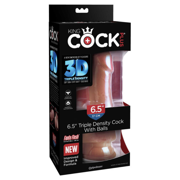 603912770506 King Cock Plus 6.5" Triple Density Cock With Balls Tan