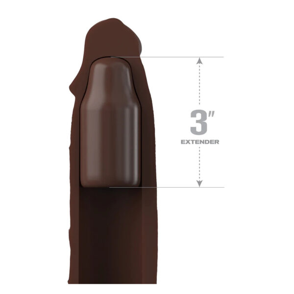 603912772869 3 Fantasy X-Tensions Elite 9'' Sleeve With 3'' Plug Brown