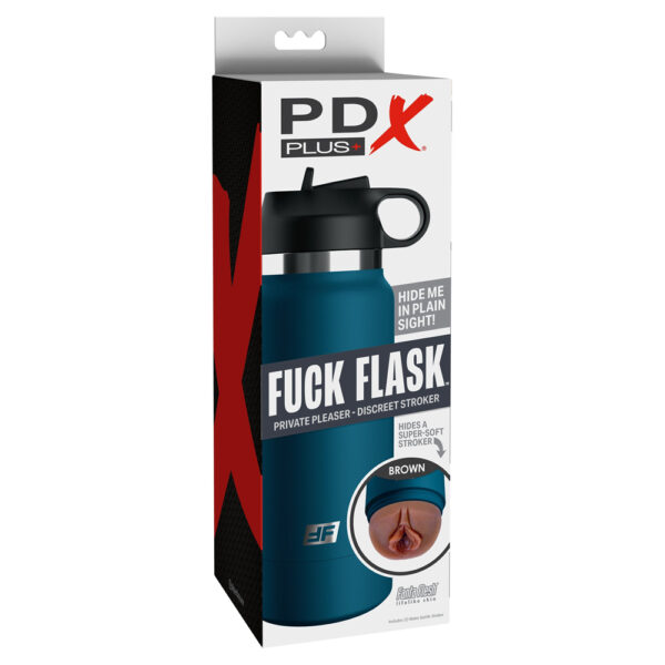 603912775419 Pdx Plus Fuck Flask Private Pleaser Discreet Stroker Blue Bottle Brown