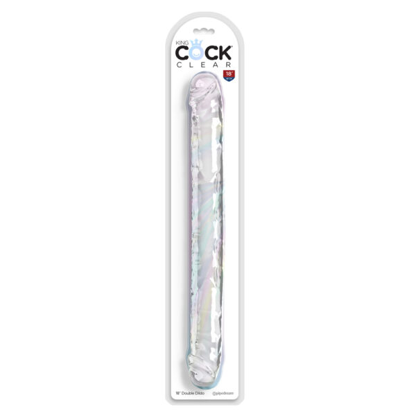 603912775464 King Cock 18" Double Dildo Clear