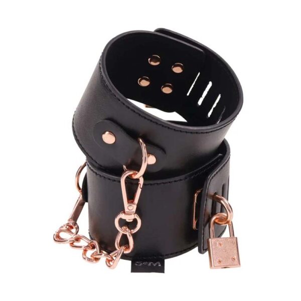 646709098490 2 S&M Brat Locking Cuffs