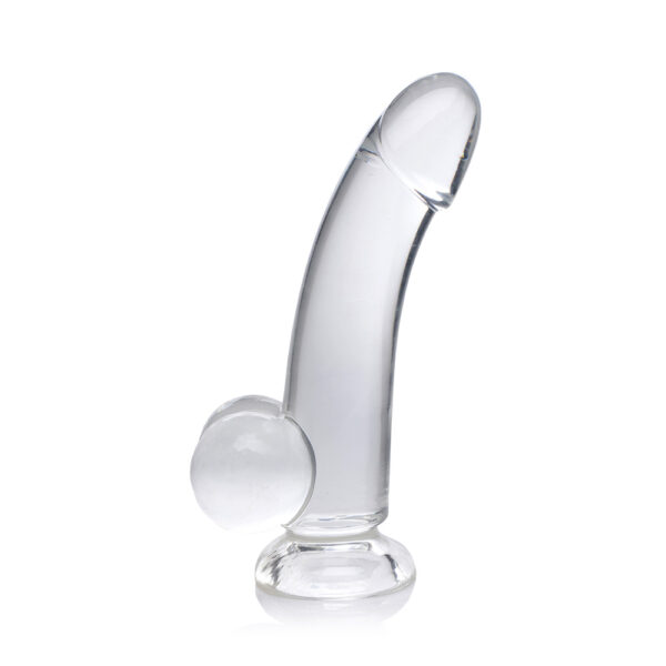 653078941999 2 Jock C -Thru 8" Clear Tpe Dildo With Balls Clear