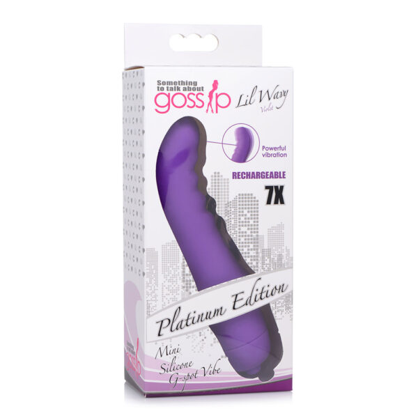 653078942019 Lil Wavy 7X Silicone Rechargeable Mini G Spot Vibe Violet