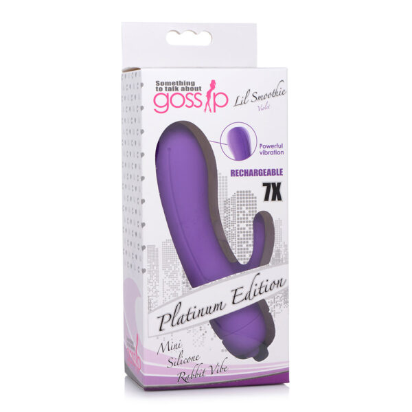 653078942033 Lil Smoothie 7X Silicone Rechargeable Mini Rabbit G Spot Vibe Violet