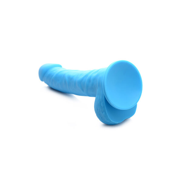 653078942255 3 Lollicock 7" Silicone Dildo With Balls Berry