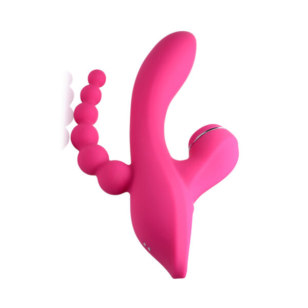 653078942439 2 Power Bunnies Suckers 21X Triple Stim Suction Rabbit Pink