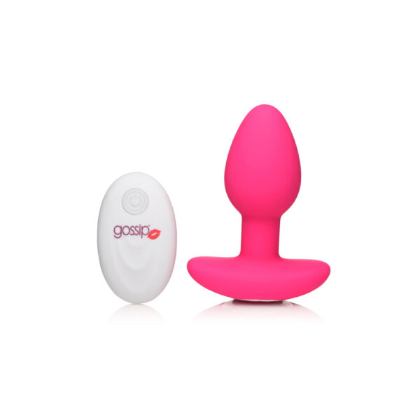 653078943108 2 Gossip Pop Rocker 10 Function Rechargeable Butt Plug Magenta