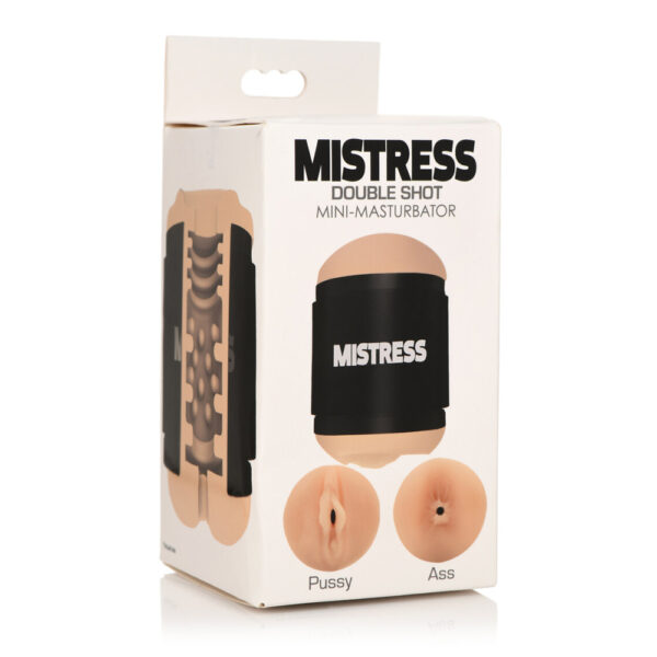 653078943184 Mistress Double Shot Mini Masturbator Pussy & Ass Light