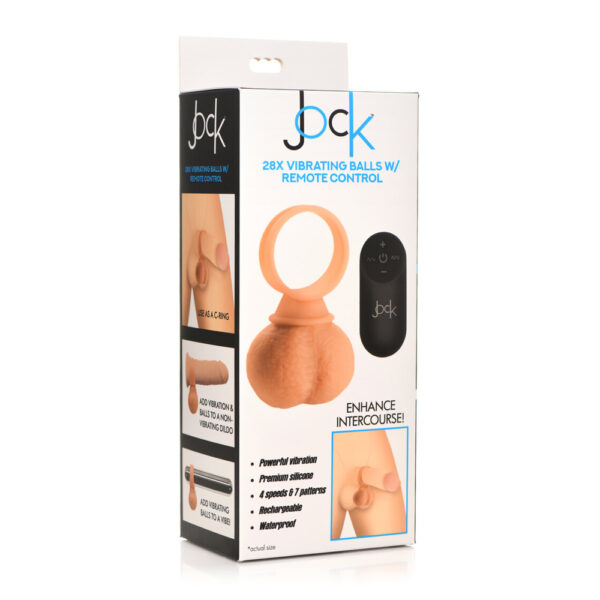 653078943382 Jock 28X Vibrating Silicone Balls Large Light