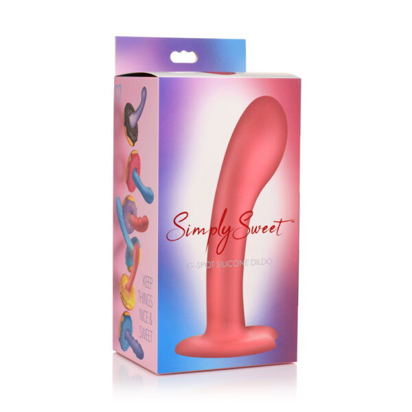 653078943405 Simply Sweet G-Spot Silicone Dildo Pink