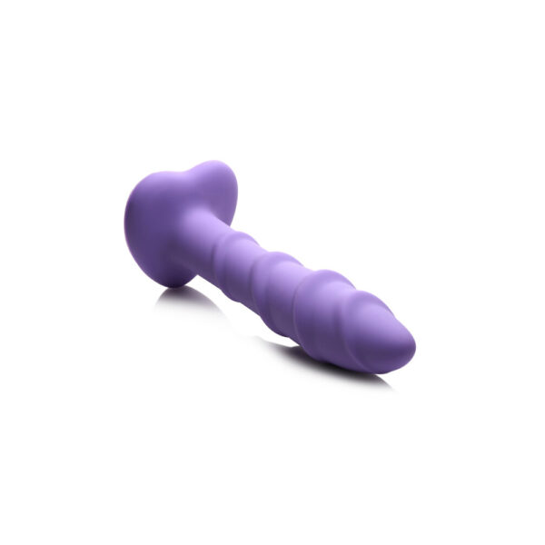 653078943412 3 Simply Sweet Swirl Silicone Dildo Purple