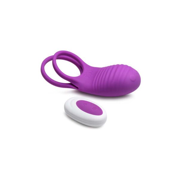 653078943610 2 Gossip Love Loops 10X Silicone Cock Ring W/ Remote Violet