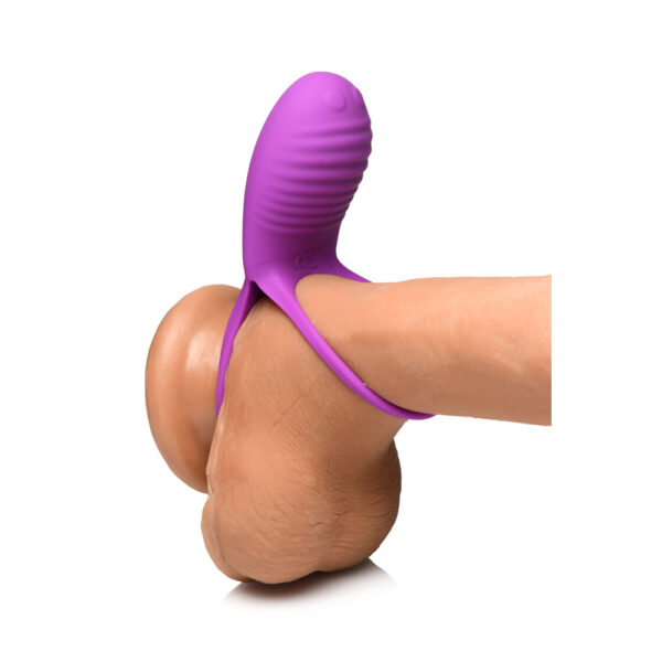 653078943610 3 Gossip Love Loops 10X Silicone Cock Ring W/ Remote Violet