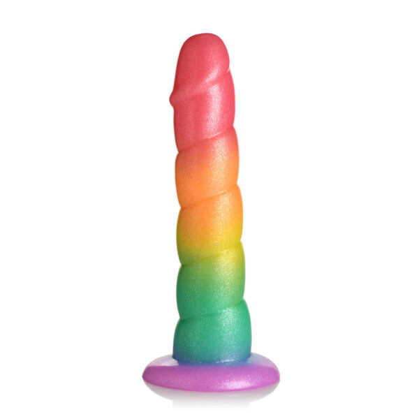 653078943658 2 Simply Sweet 6.5" Swirl Rainbow Dildo