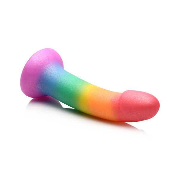 653078943689 3 Simply Sweet 6.5" Phallic Rainbow Dildo