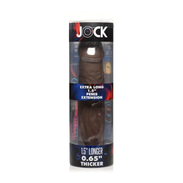 653078943788 Jock Extra Long 1.5" Penis Extension Sleeve Dark