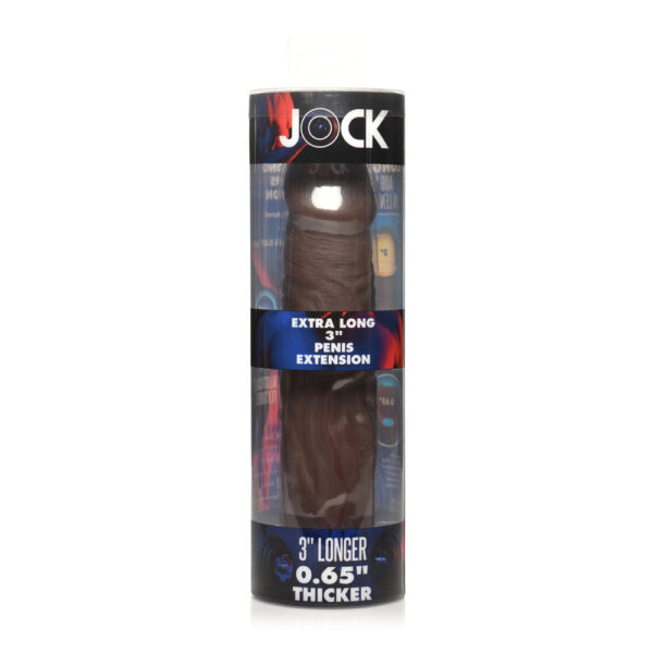 653078943818 Jock Extra Long 3" Penis Extension Sleeve Dark