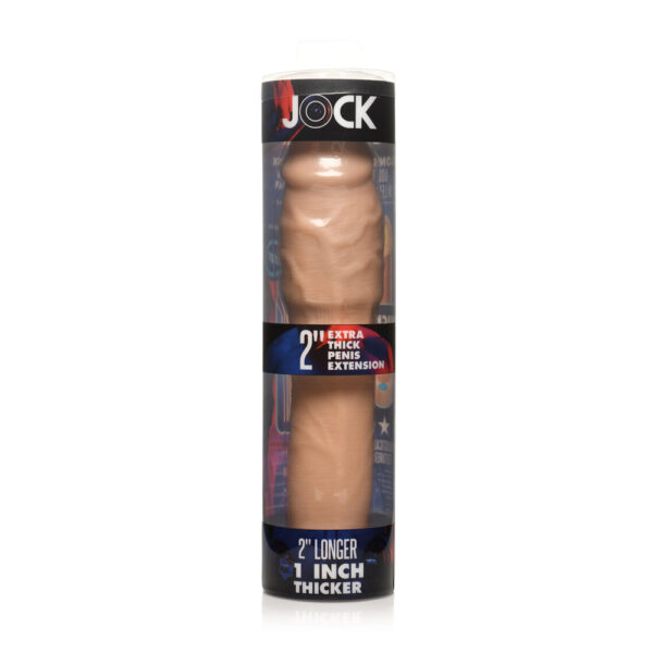 653078943832 Jock Extra Thick 2" Penis Extension Sleeve Light