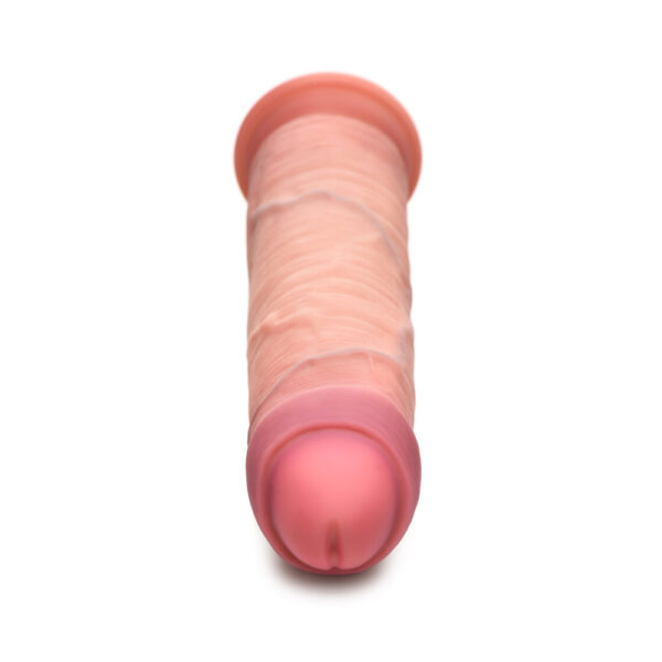 653078943962 3 Jock 8.5" Uncut Dual Density Silicone Dildo Light