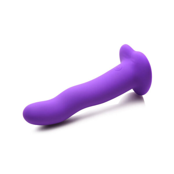 653078944112 3 Simply Sweet 21X Vibrating Wavy Silicone Dildo With Remote Purple