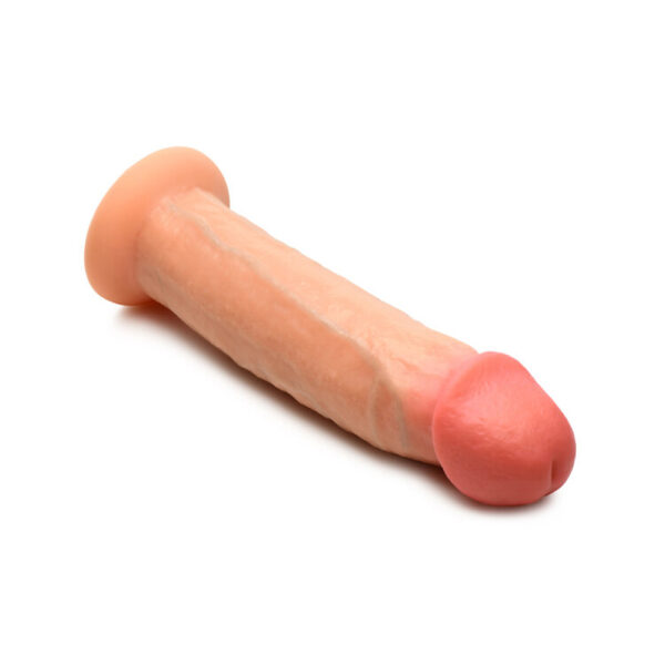 653078944143 3 Jock 8.5" Realistic Skin Silicone Dildo Light