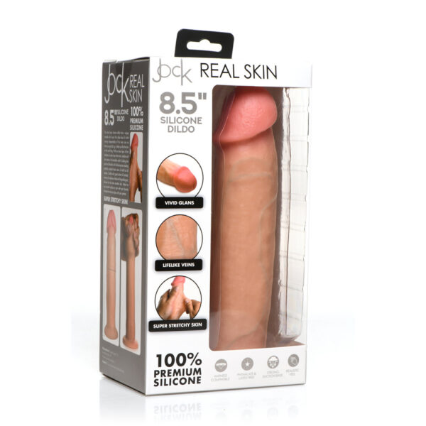 653078944143 Jock 8.5" Realistic Skin Silicone Dildo Light