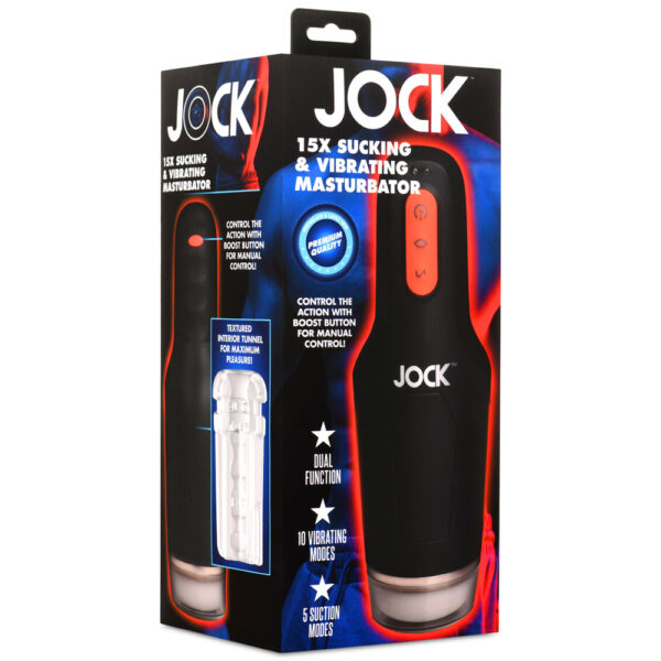 653078944181 Jock 15X Sucking & Vibrating Masturbator White