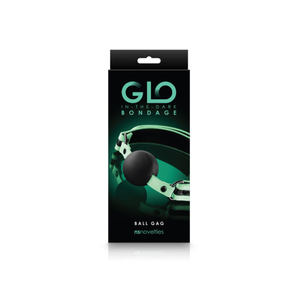 657447104060 Glo Bondage Ball Gag Green