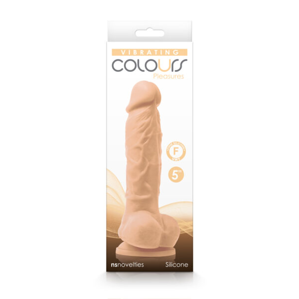 657447104213 Colours Pleasures Vibrating 5" Dildo White