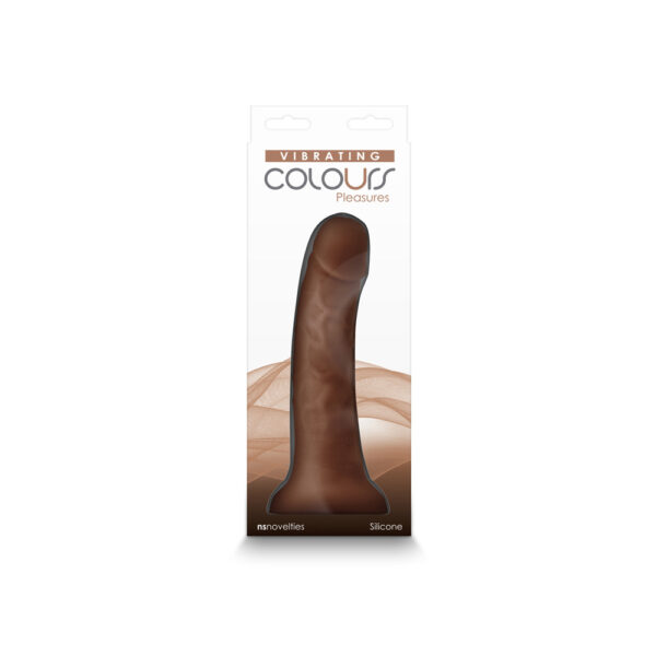 657447104893 3 Colours Pleasures 7" Vibrating Dong Brown