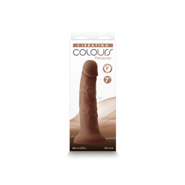 657447104893 Colours Pleasures 7" Vibrating Dong Brown