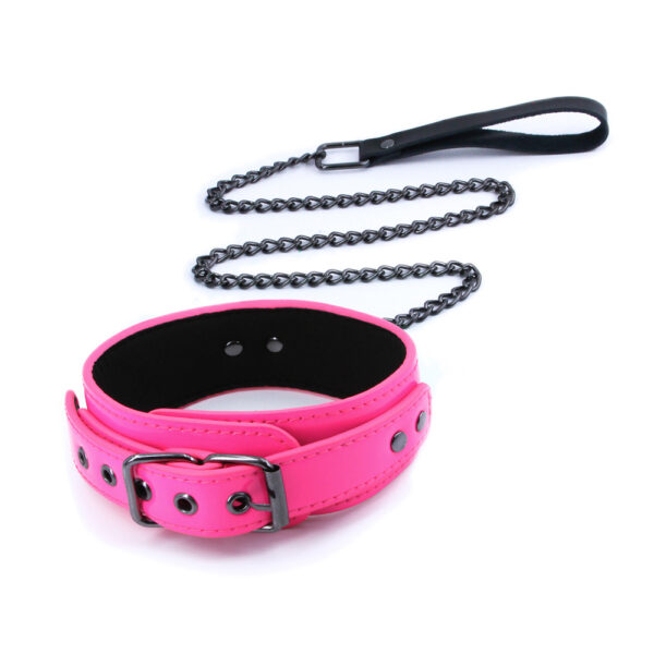 657447105043 2 Electra Collar & Leash Pink