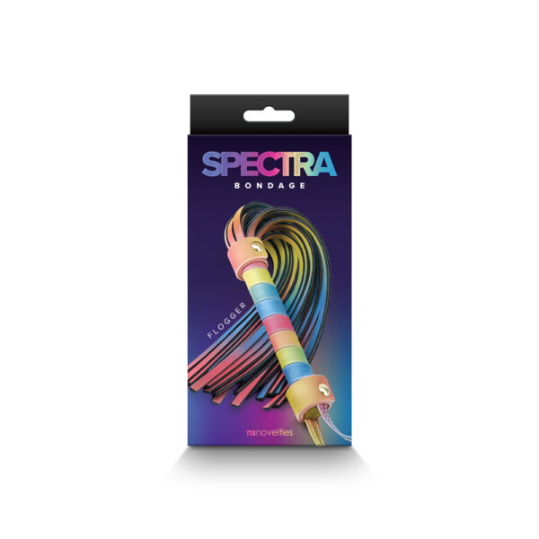 657447106309 Spectra Bondage Flogger Rainbow