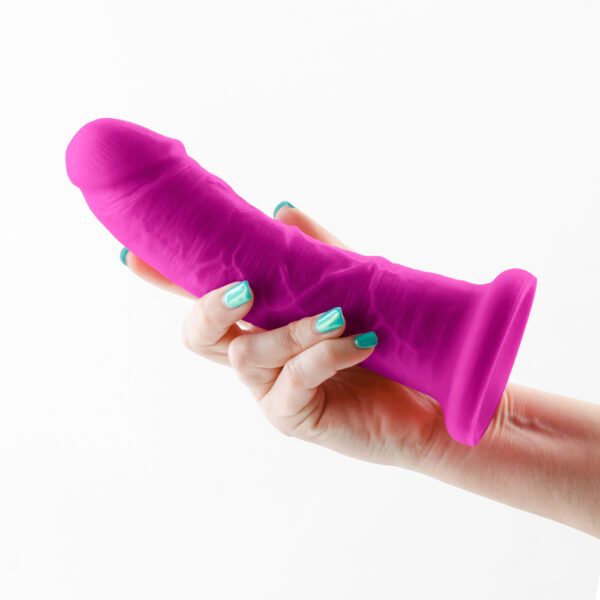 657447106705 3 Colours Dual Density 7" Girth Dildo Purple