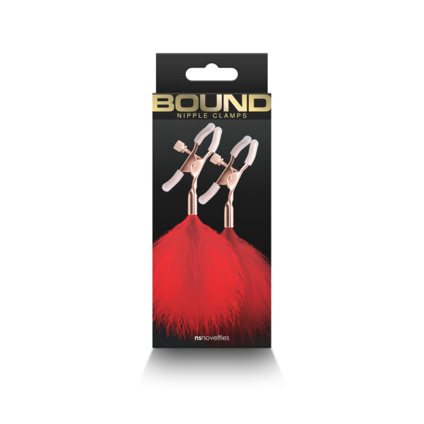 657447106866 Bound Nipple Clamps F1 Red