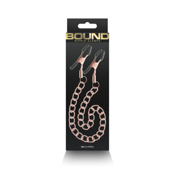 657447106910 Bound Nipple Clamps Dc2 Rose Gold