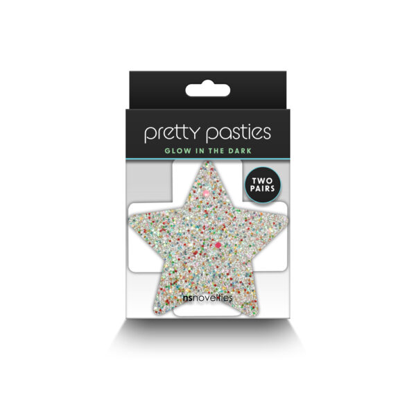 657447107771 Pretty Pasties Star & Cross Glow 2 Pair