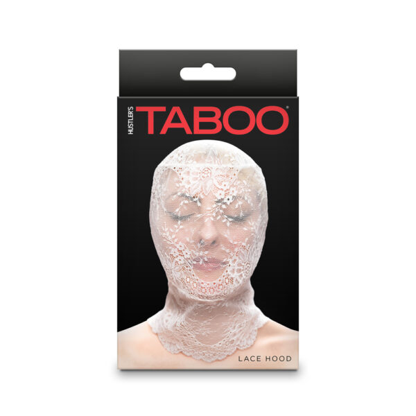 657447108518 Hustler's Taboo Lace Hood White