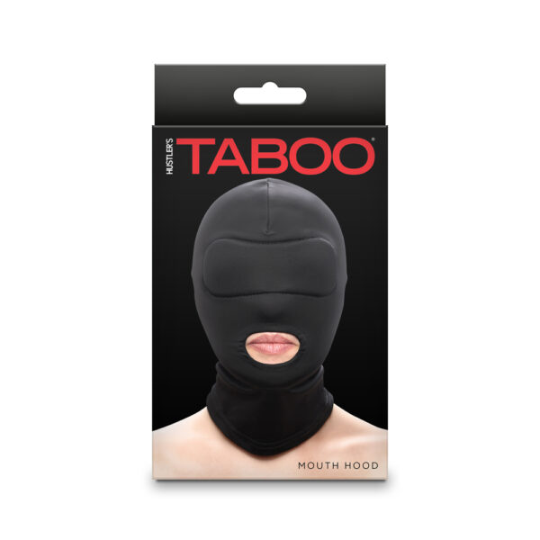 657447108563 Hustler's Taboo Mouth Hood Black