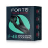 Forto F-48: Vibrating Perineum Double C-Ring Black