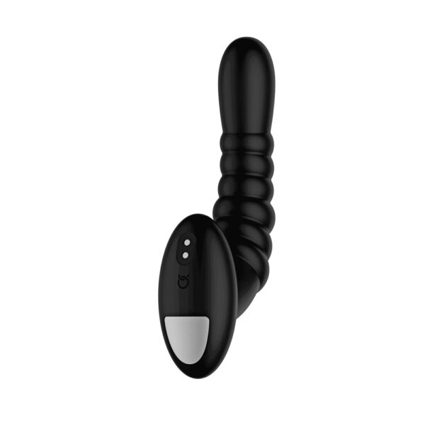 663546906191 2 Ribbed Pro Vibrating Massager Black