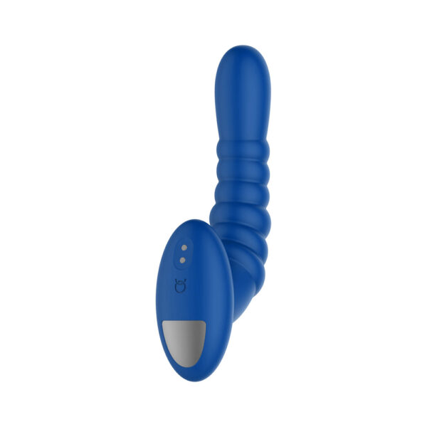 663546906207 2 Ribbed Pro Vibrating Massager Blue